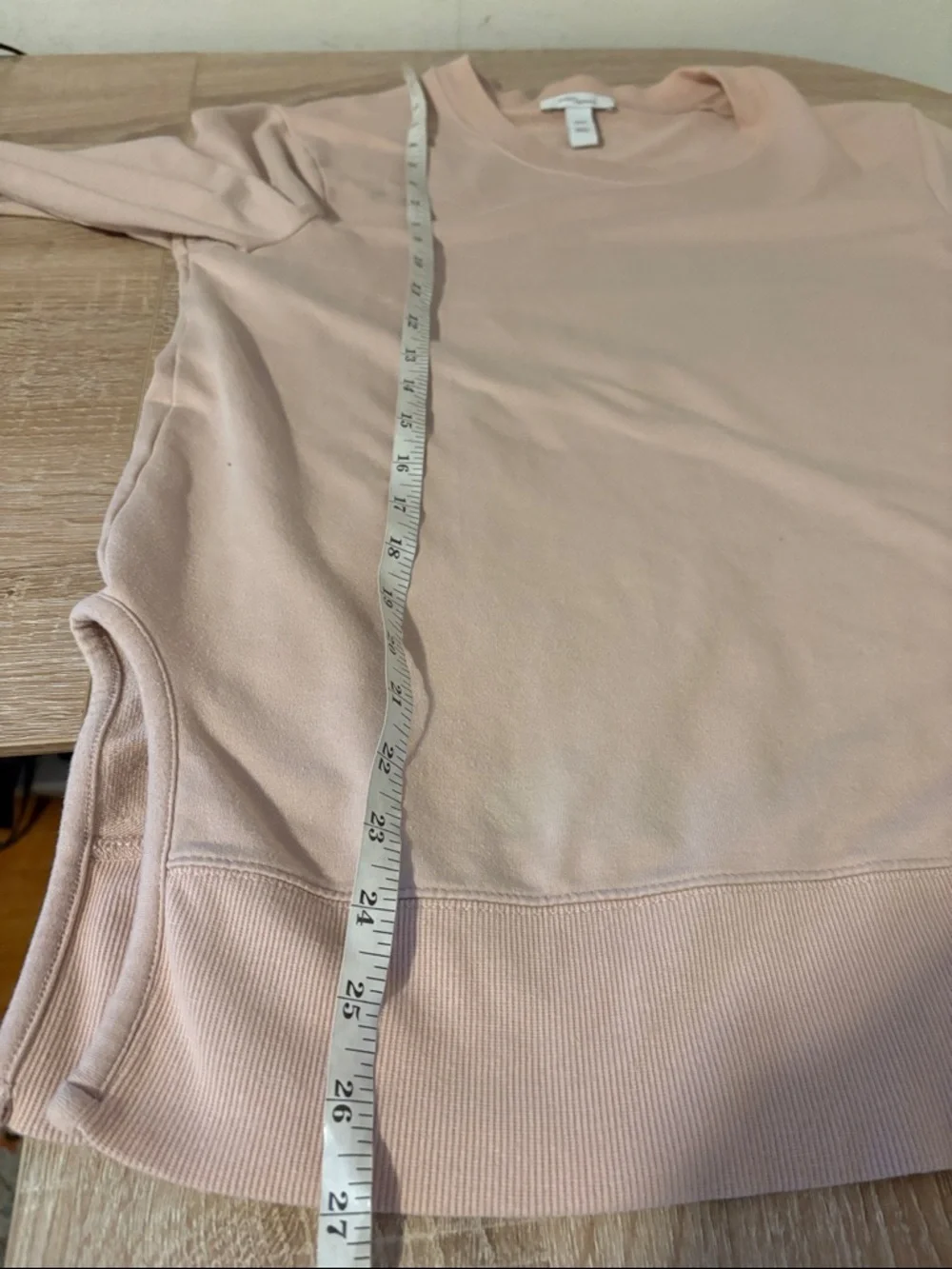 Anthropologie Daily Ritual Terry Cotton Modal Long Sleeve Crew Neck V Sweatshirt - Picture 11 of 12
